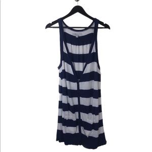 Old Navy Blue & White Striped Vest
